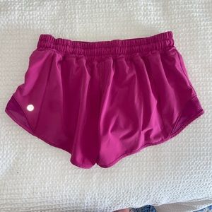 Pink hotty hot shorts. Lululemon
